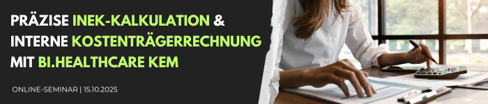 Seminar Praezise InEK Kalkulation interne Kostentraegerrechnung mit BI.healthcare KEM 2