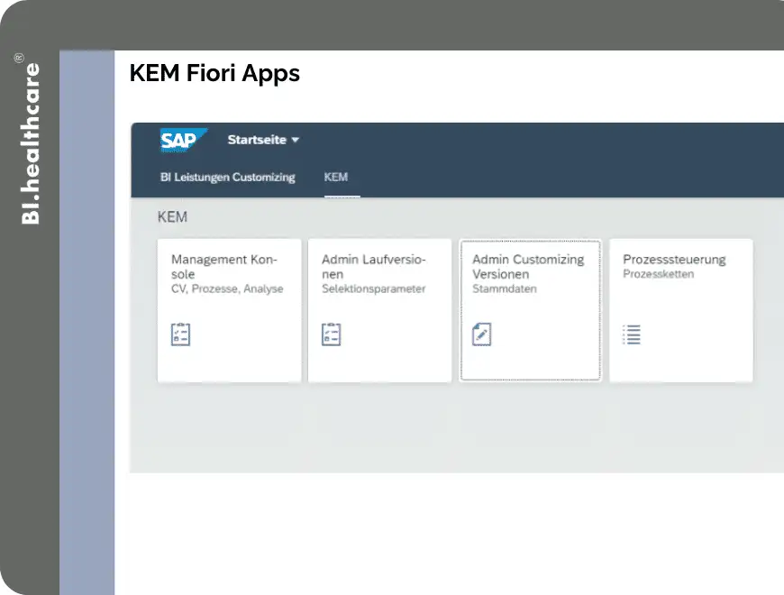 Bi healthcare KEM Fiori Apps