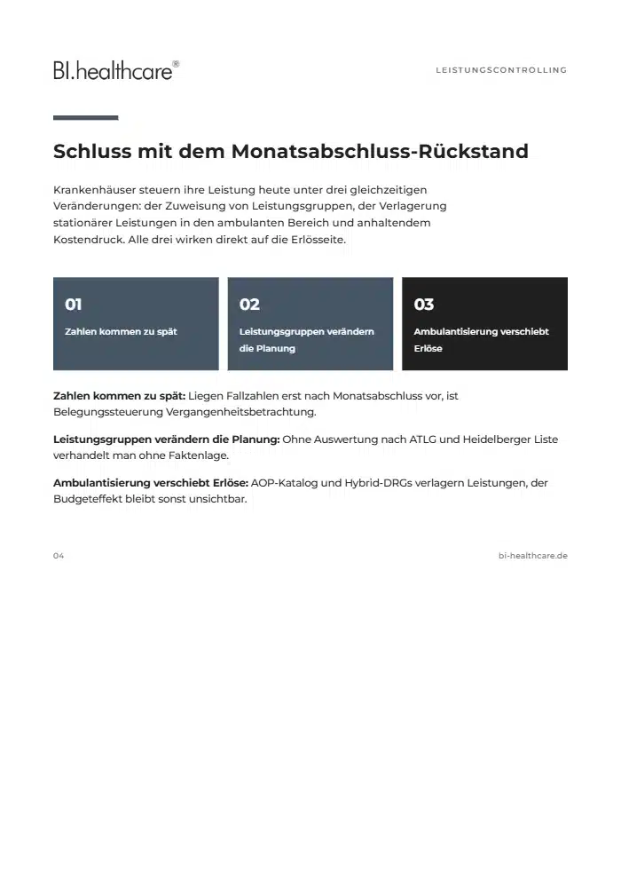 Broschüre Leistungscontrolling 2 Leseprobe Seite 4: Die Ausgangslage